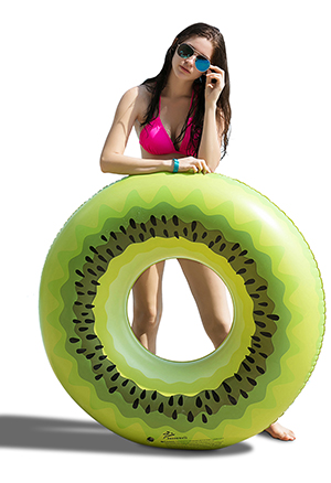 Jasonwell Giant Kiwi Pool Party Float 45 Inch Inflatable Pool Floats Tube Rafts with Fast Valves Sum