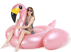 Jasonwell Giant Inflatable Flamingo Pool Float with Fast Valves Summer Beach Swimming Pool Party Lou